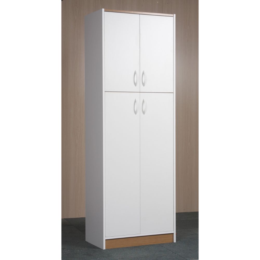 Orion 71"H x 24"W x 14"D 4 Door Oak Pantry - White at Sears.com
