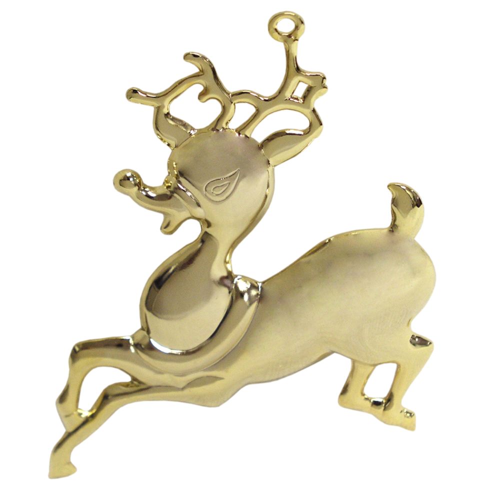 Gloria Duchin Dapped Goldtone Reindeer Ornament