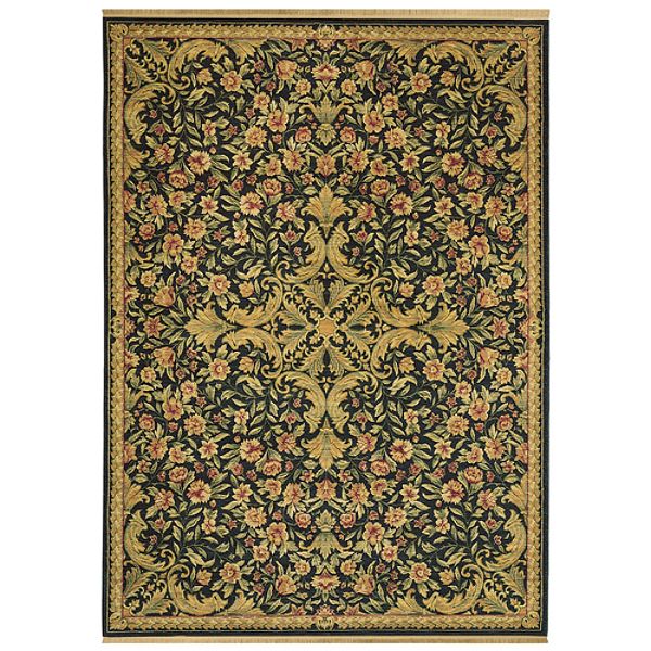 Antiquities - Mille Fleur 3&rsquo;10"x5&rsquo;7" Ebony 3X656-66500