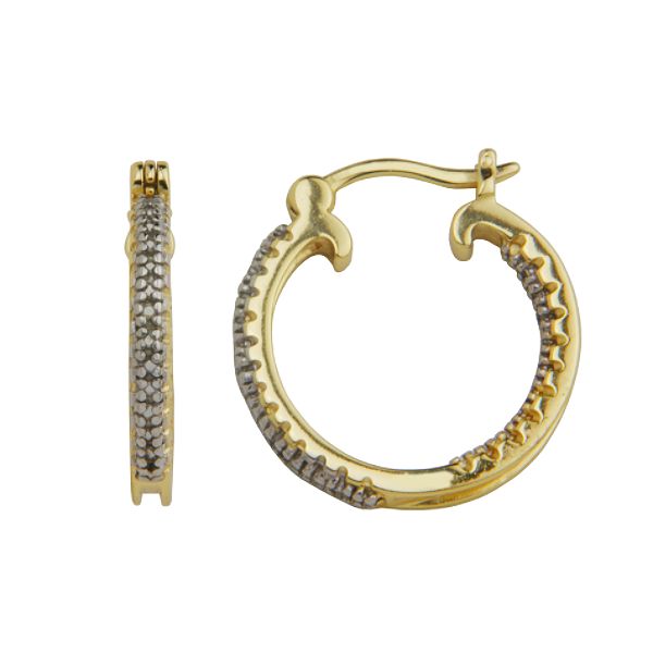 18k Gold Over Sterling Silver Diamond Accent Earrings S2A5AD350K