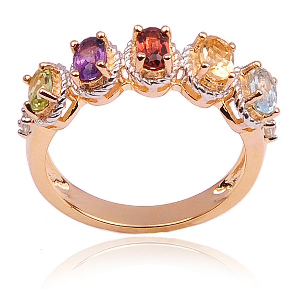 18k Gold Over Sterling Silver Multi-stone Ring S4A8LA94AG