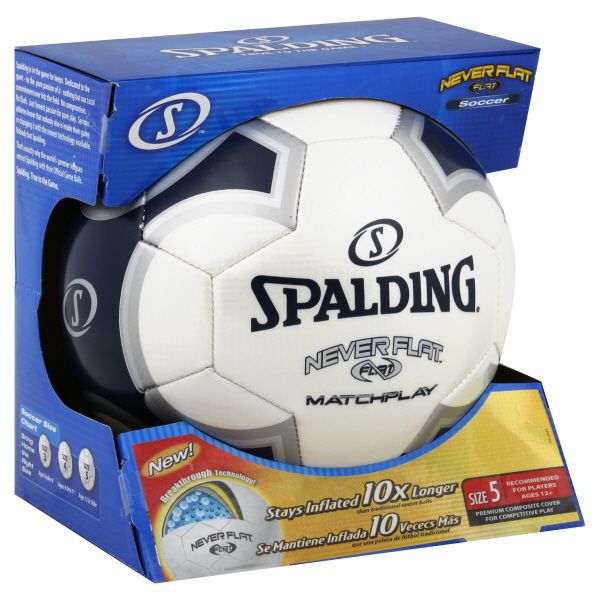 Spalding Never Flat Soccer Ball, Size 5, 1 ball at Sears.com