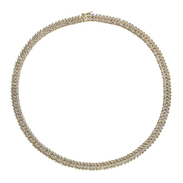 18k Gold Over Sterling Silver Diamond Accent 18 In Necklace