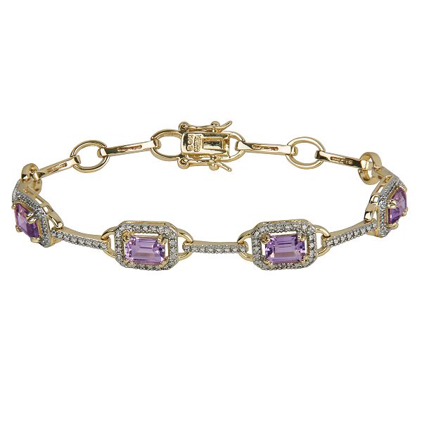 Amethyst And Diamond Accent Bracelet V180539501