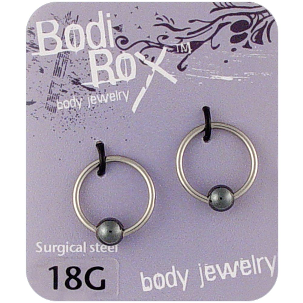 Bodi Rox 18G Hematite Captive Bead Hoops at Sears.com