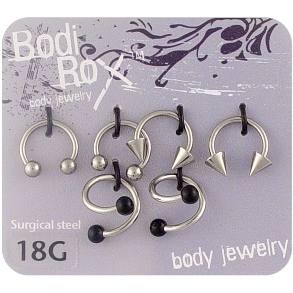 Bodi Rox 18G Basic Horseshoe Twist Body Jewelry Pack at Sears.com