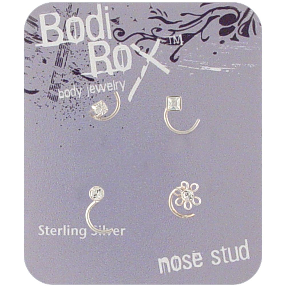 Bodi Rox Sterling Silver Flower Nose Screw Set