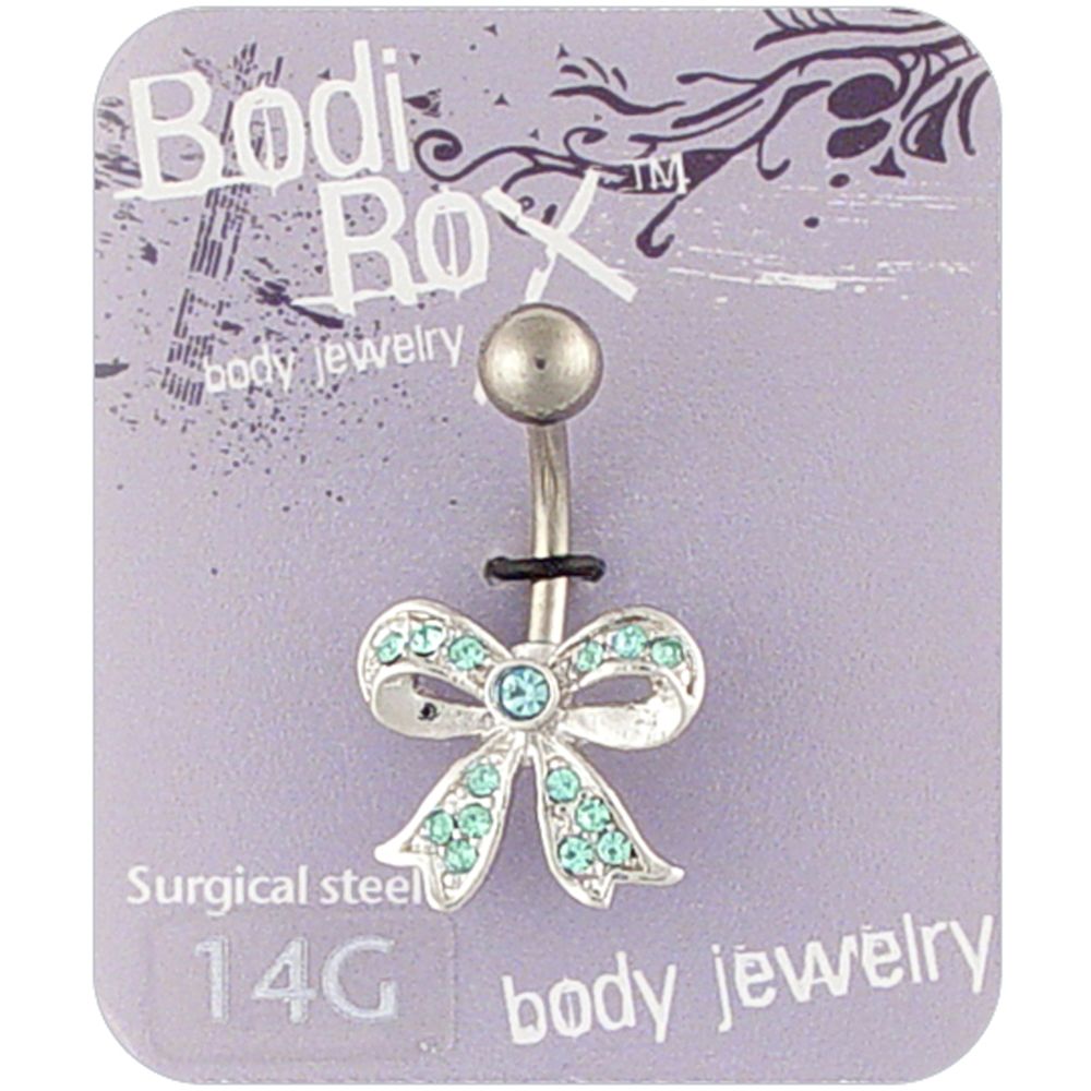 Bodi Rox 14G Jeweled Bow Belly Barbell at Sears.com