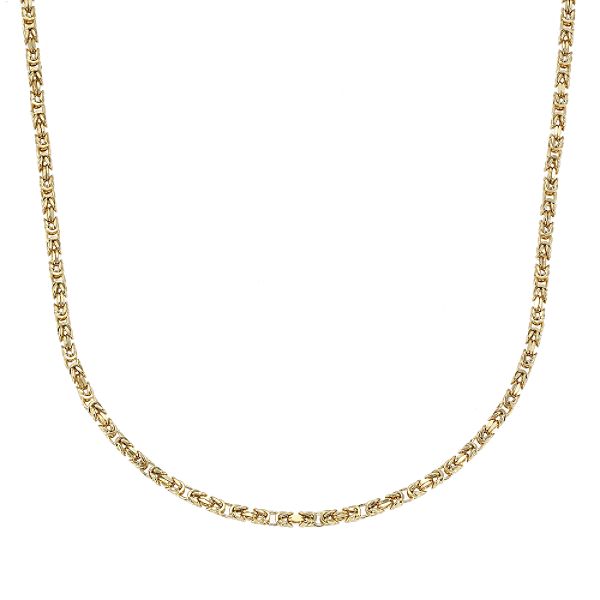 24k Gold Over Sterling Silver Byzantine Bracelet BZ080-b