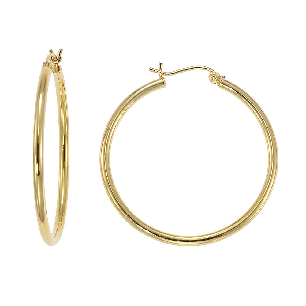 24k Gold over Sterling Silver Hoop Earrings at Kmart.com