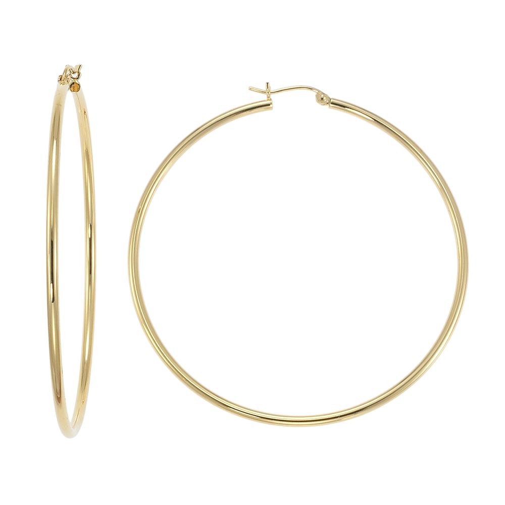 24k Gold over Sterling Silver Hoop Earrings at Sears.com