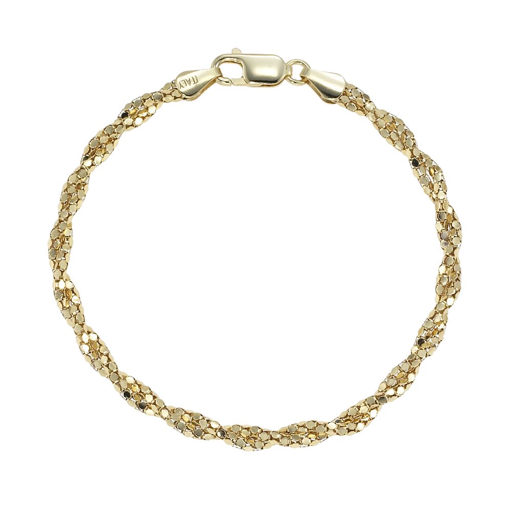 24k Gold over Sterling Silver Popcorn Anklet at Kmart.com