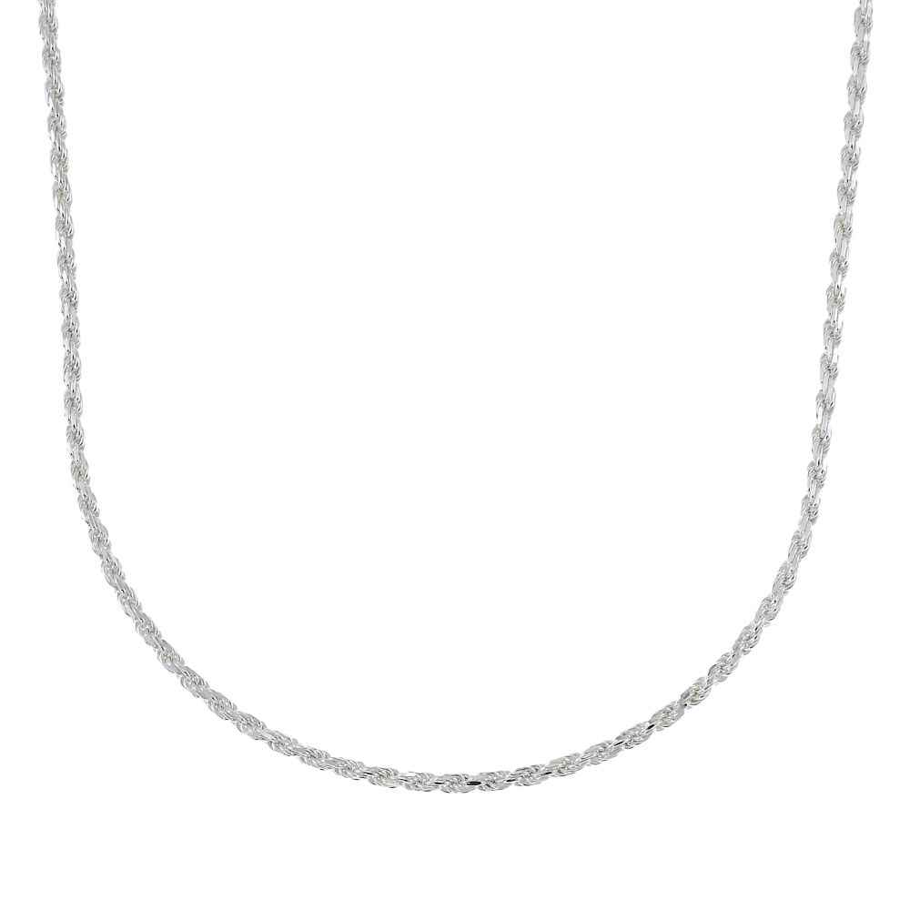 Sterling Silver Diamond Cut Rope Necklace at Kmart.com