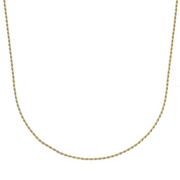 24k Gold Over Sterling Silver Rope Necklace ROPE040-v