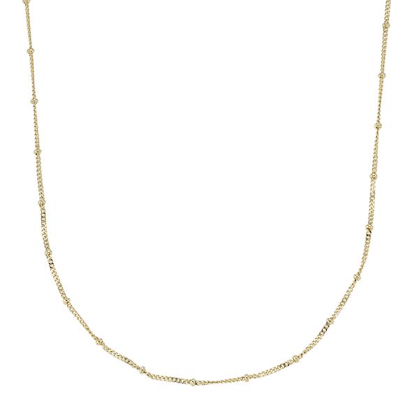 24kt Gold Over Sterling Grometta With Bead Necklace K-GD040-bn