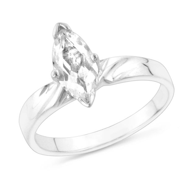 Ss Lab Created Marquise Sapphire And Diamond Ring