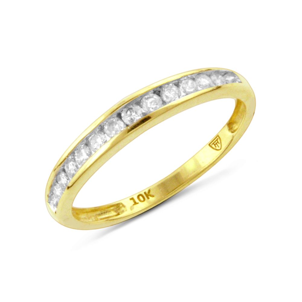 Today Tomorrow Together 10K Yellow Gold 1/4 cttw Round Diamond Channel Band at Kmart.com
