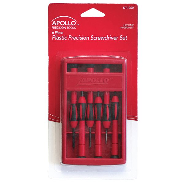 Apollo 6 Piece Plastic Precision Screwdriver Set - Dt1200 DT1200