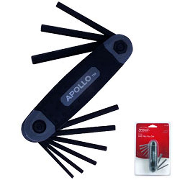 Apollo 9 Piece Sae Hex Key Set - Dt1238 DT1238