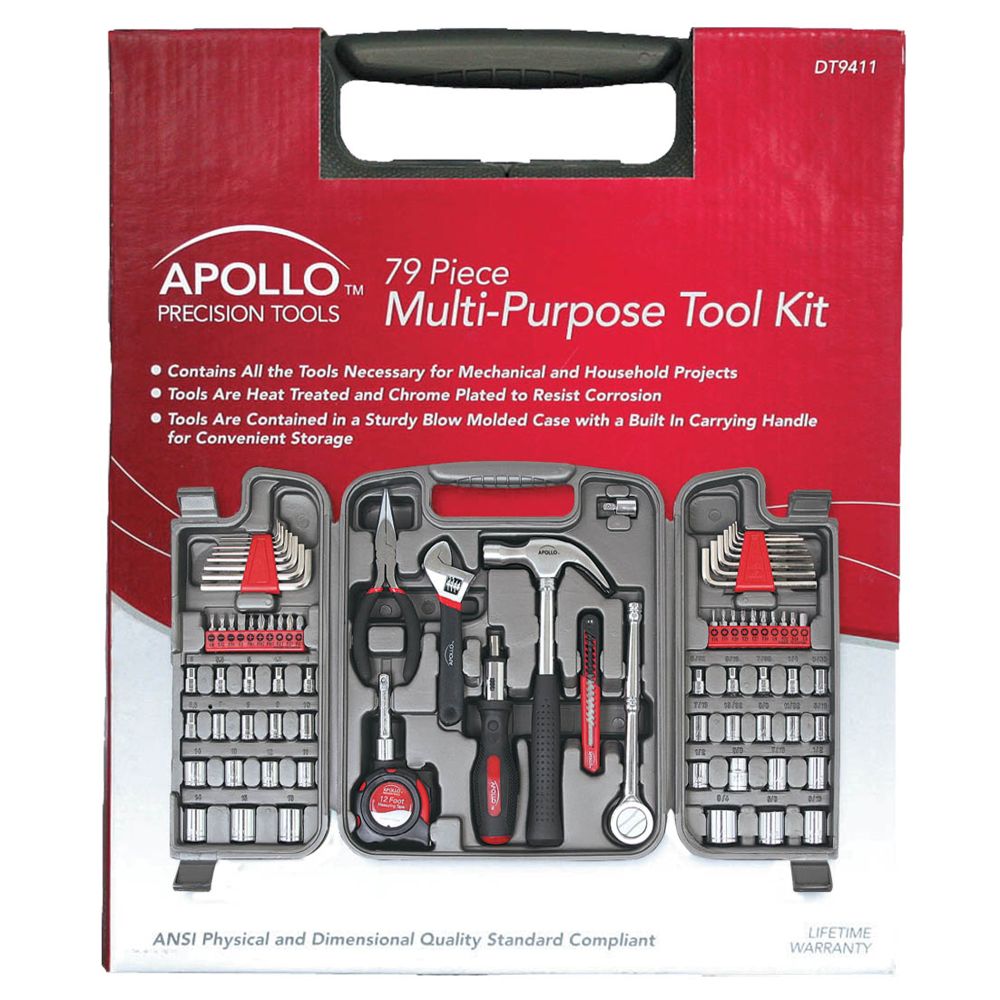 Apollo&nbsp; 79 PIECE MULTI-PURPOSE TOOL KIT