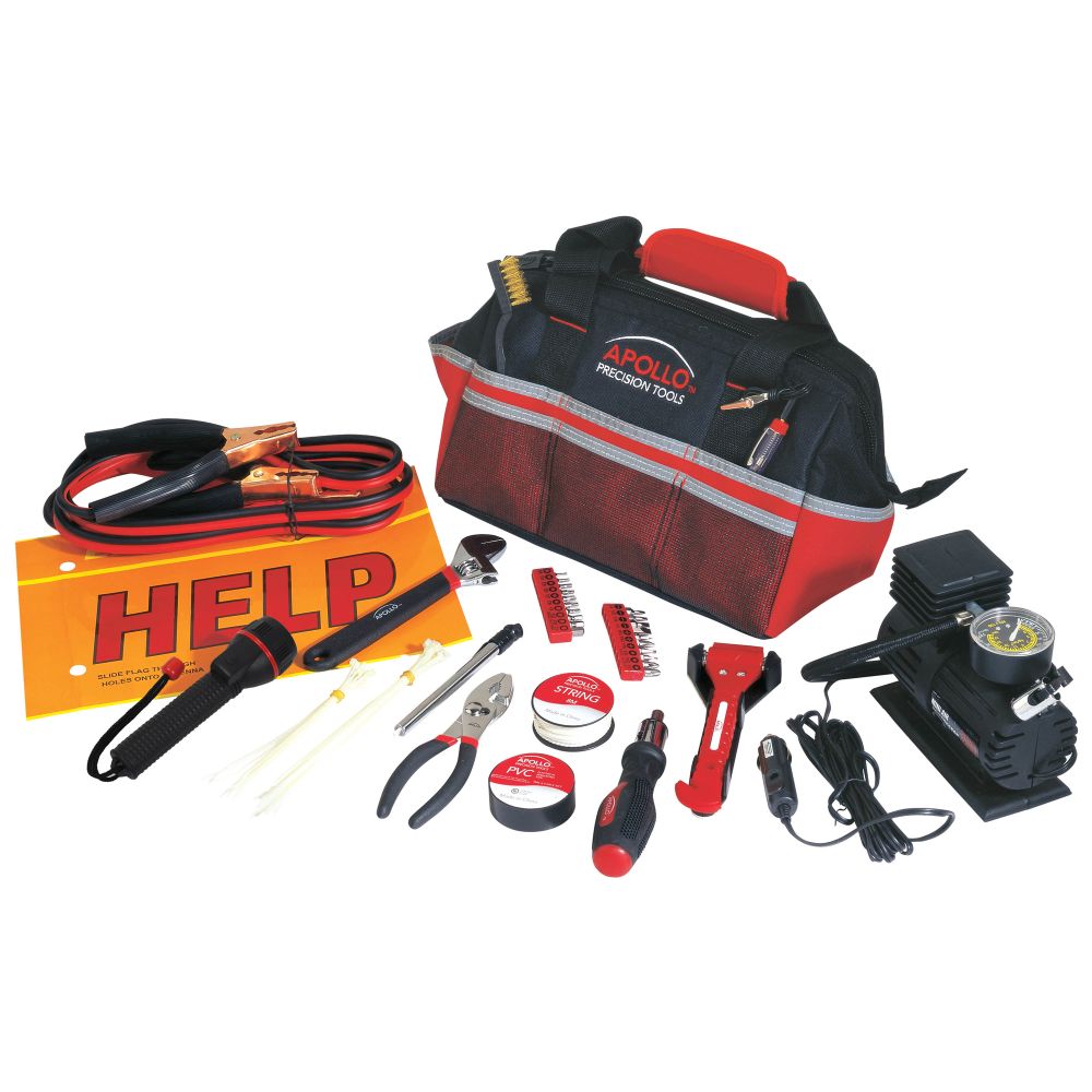 Apollo 53 Emergency Roadside Tool Kit with Mini Air Compressor