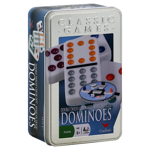Cardinal Classic Games Dominoes Double Twelve Color Dot Mexican
