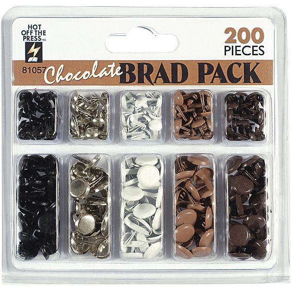 Hot Off The Press CHOCOLATE -BRAD PACK 200 PIECES