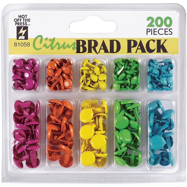 Hot Off The Press CITRUS -BRAD PACK 200 PIECES