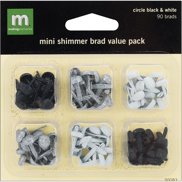 Making Memories CIRCLE B&W-MINI SHIMMER BRAD VP