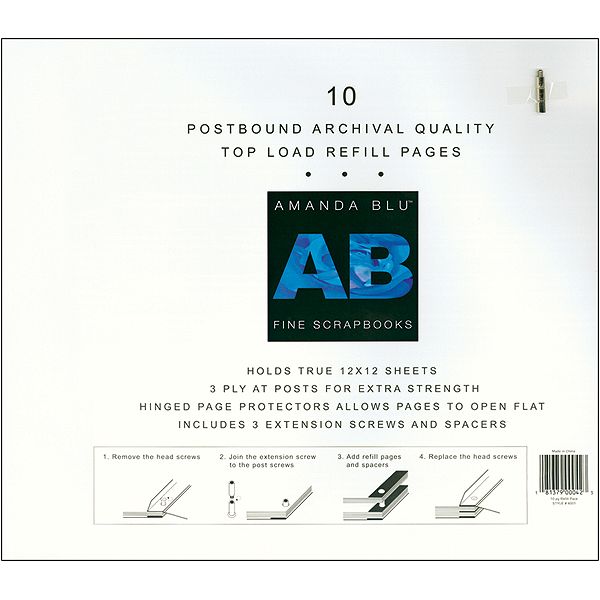 Amanda Blu 12x12 10pk-amanda Blu Refil Pgs REF4001