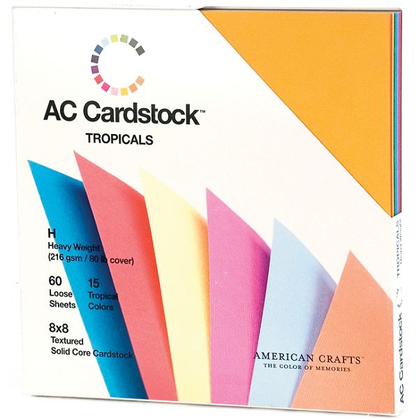 American Crafts Tropicals -cardstock Pack 8x8 AC712P88-77
