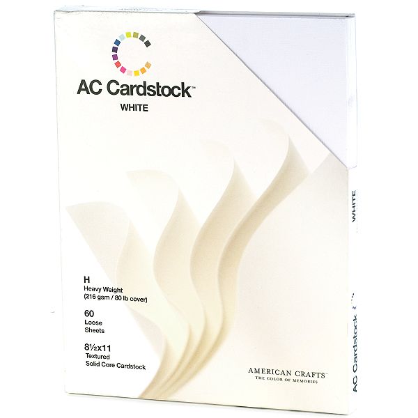 American Crafts White -cardstock Pack8.5x11 AC71273
