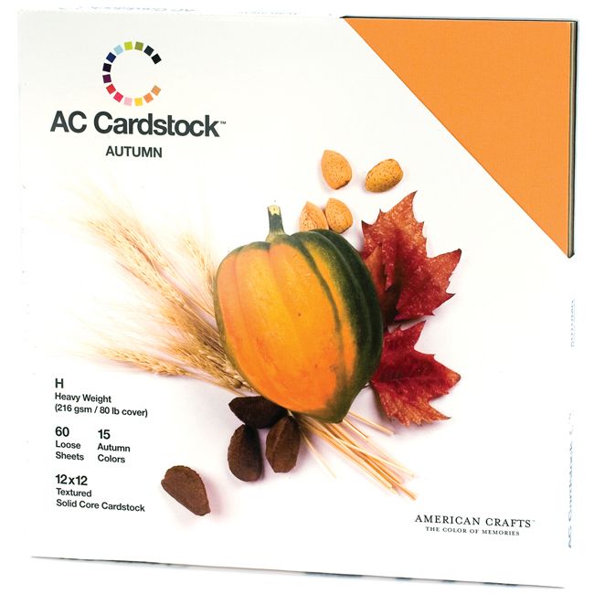 American Crafts AUTUMN -CARDSTOCK PACK 12X12