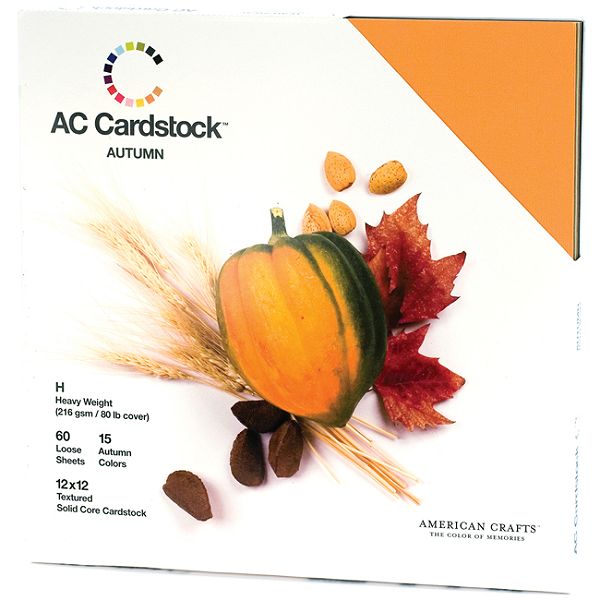 American Crafts AUTUMN -CARDSTOCK PACK 12X12