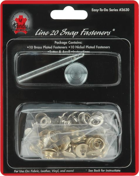 Leather Factory Set -Size 20 Snaps/Setter