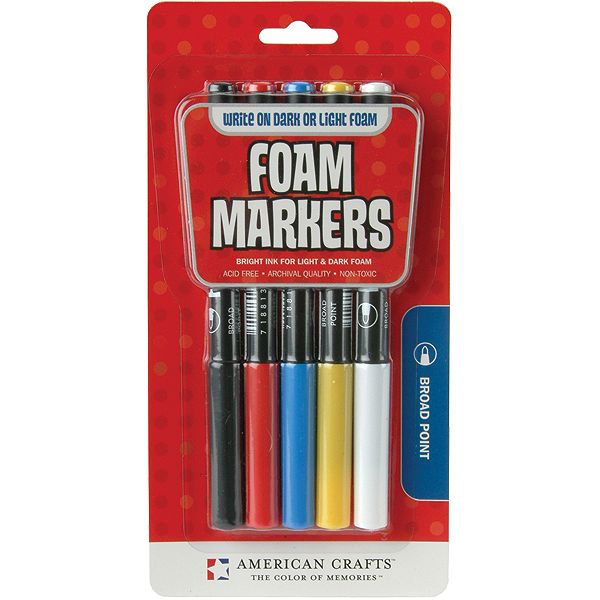 American Crafts Black, Red-foam Markers 24000