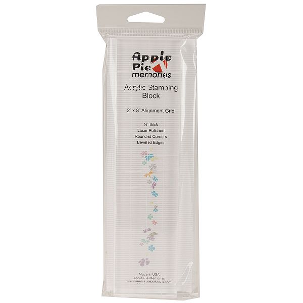 Apple Pie Memories Acrylic Stamp Block (2" X 8") - 1/2" Thick AHCP02