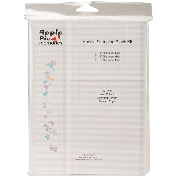 Apple Pie Memories Acrylic Stamp Block Set - 1/2" Thick (3 Pack) KITAH009