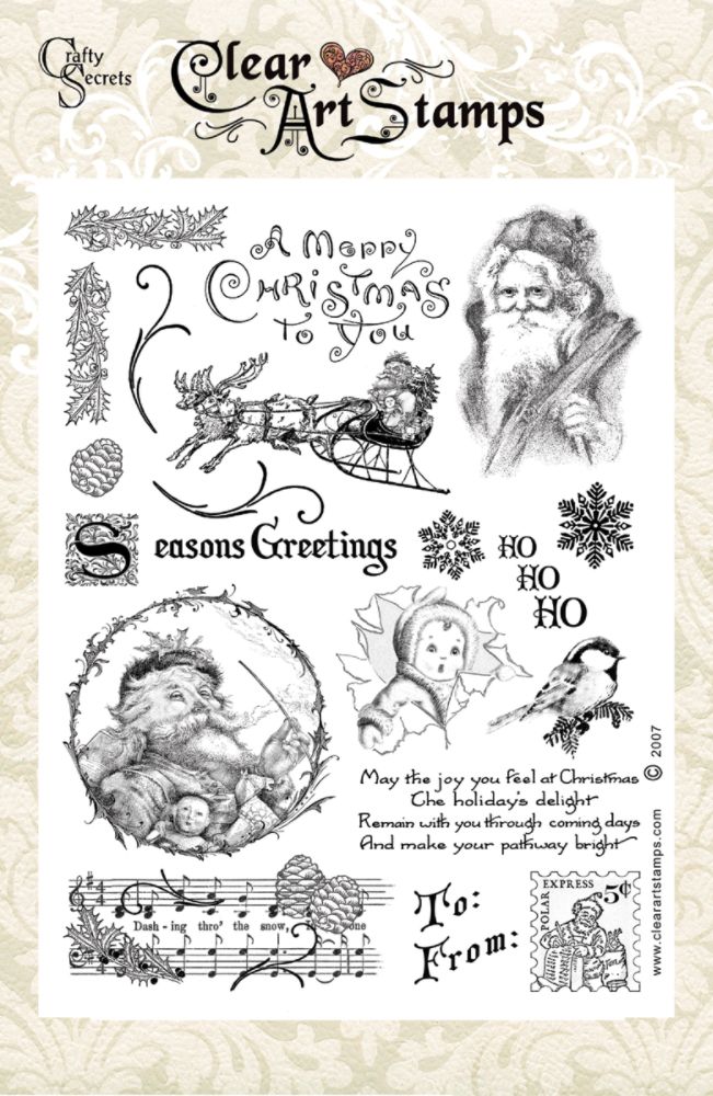 Crafty Secrets Vint Xmas -Clear Art Stamps Lge at Kmart.com