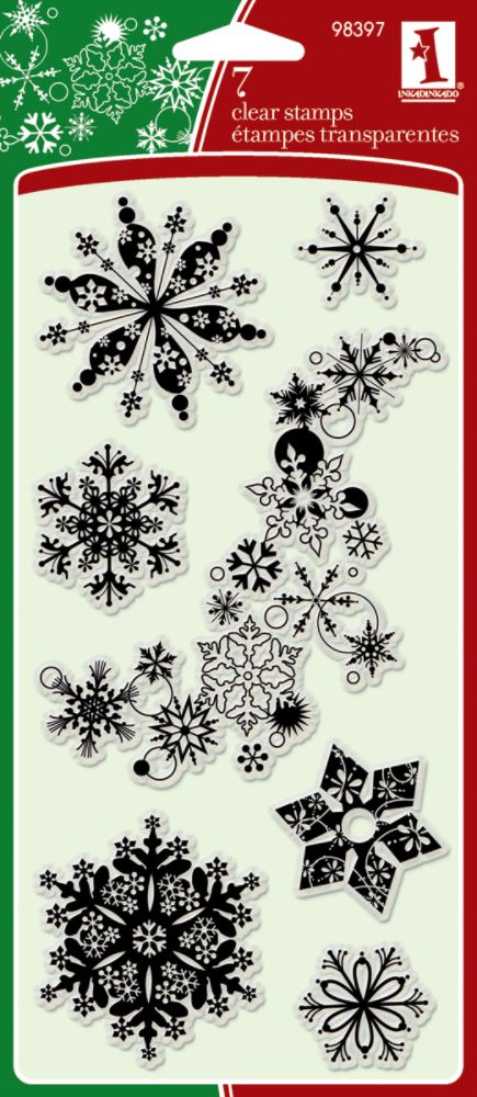 Inkadinkado Snowflakes Clear On Clear Stamp