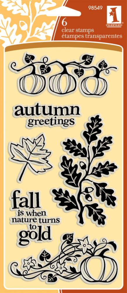 Inkadinkado Aut Foliag Clear On Clear Stamp