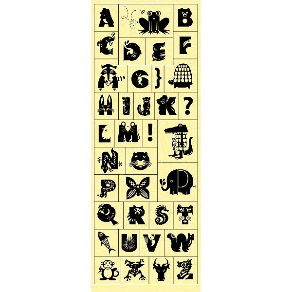 K&company Alphabet -actopus Stamps