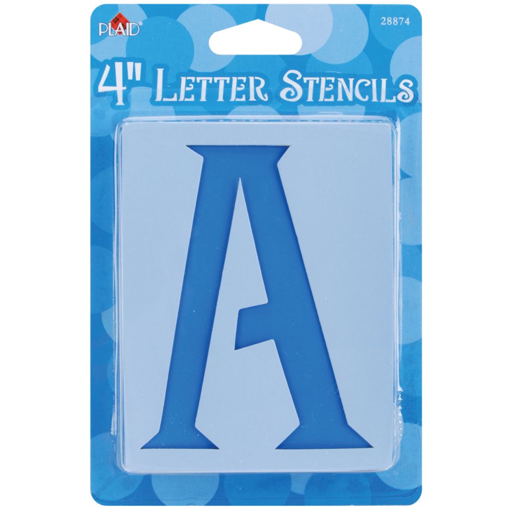 Plaid Letter 4'' -Letter Stencils