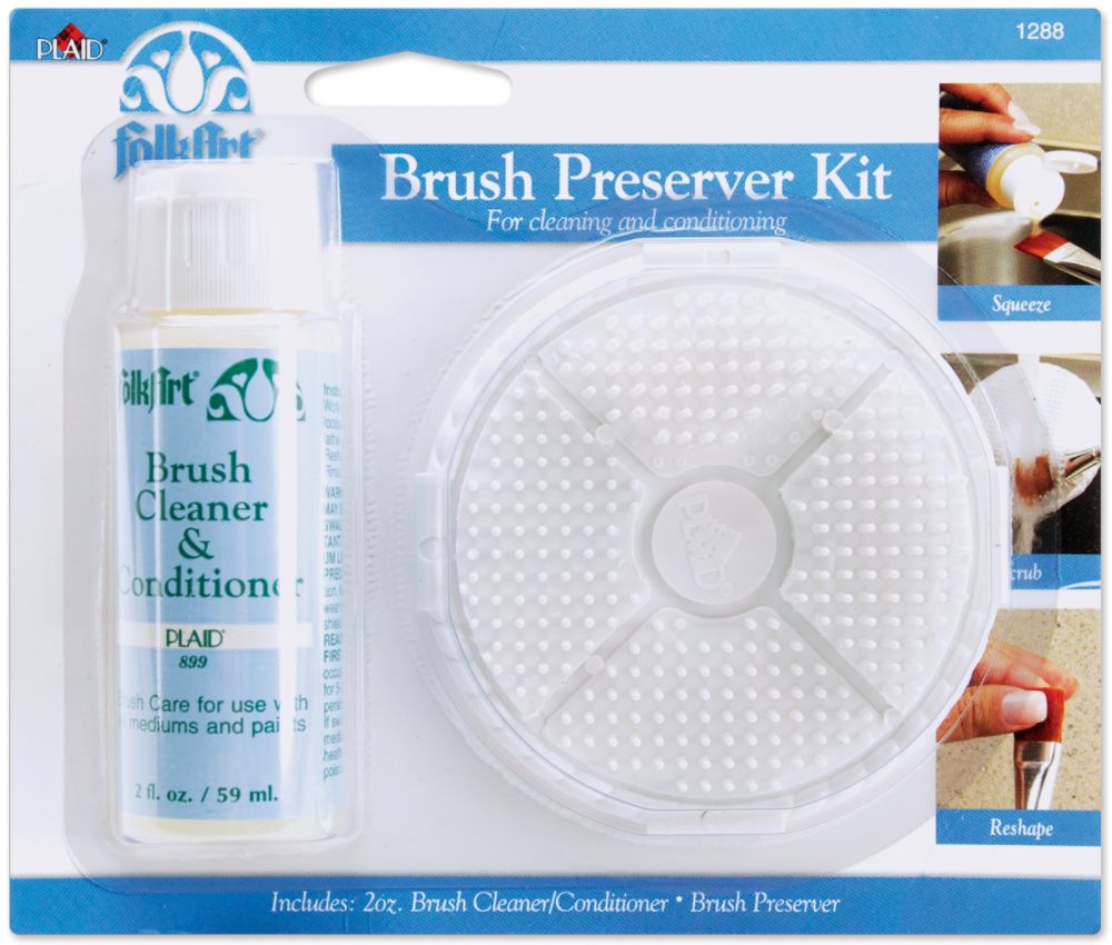 Plaid Preserver -Folk Art Brush Kit