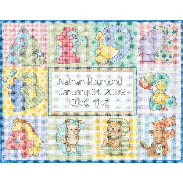 Dimensions 12"x9" -zoo Alphabet Birth R