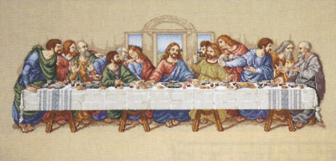 JANLYNN The Last Supper Counted Cross Stitch Kit (26-1/2" x 5")