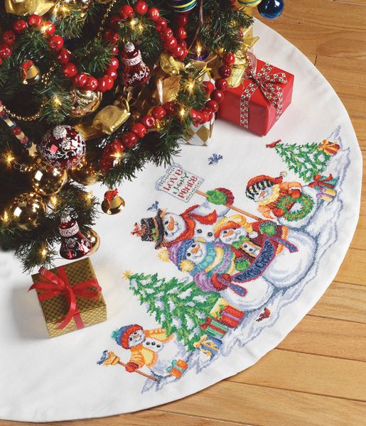 JANLYNN 45" Round -Snow Folks Tree Skrt at Kmart.com