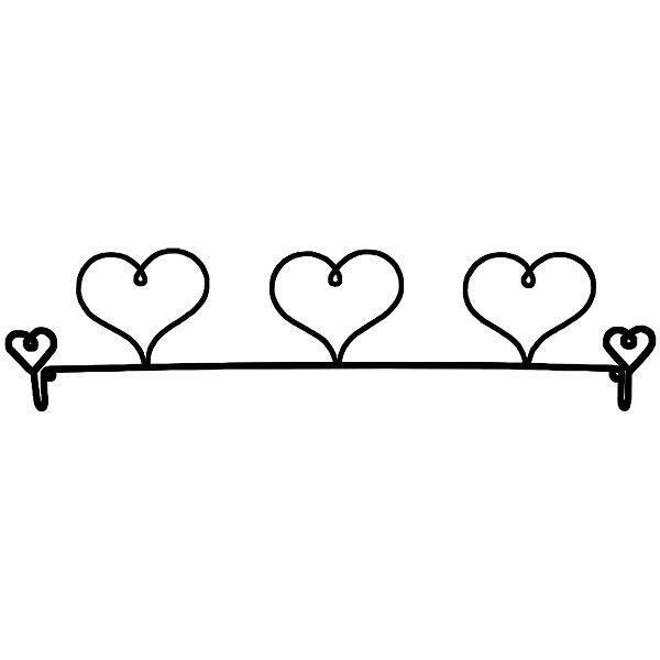 Ackfeld 3 Hearts -22" Fabric Holder 4207