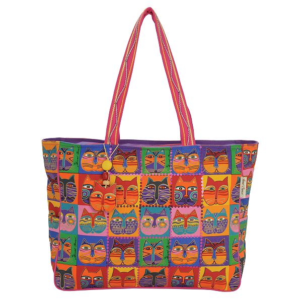 Laurel Burch Cat Masks -Laurel B Shldr Tote 