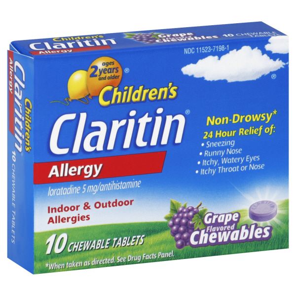 Claritin Children's Allergy, 5 mg, Grape Flavored Chewables, Tablets, 10 tablets at Kmart.com